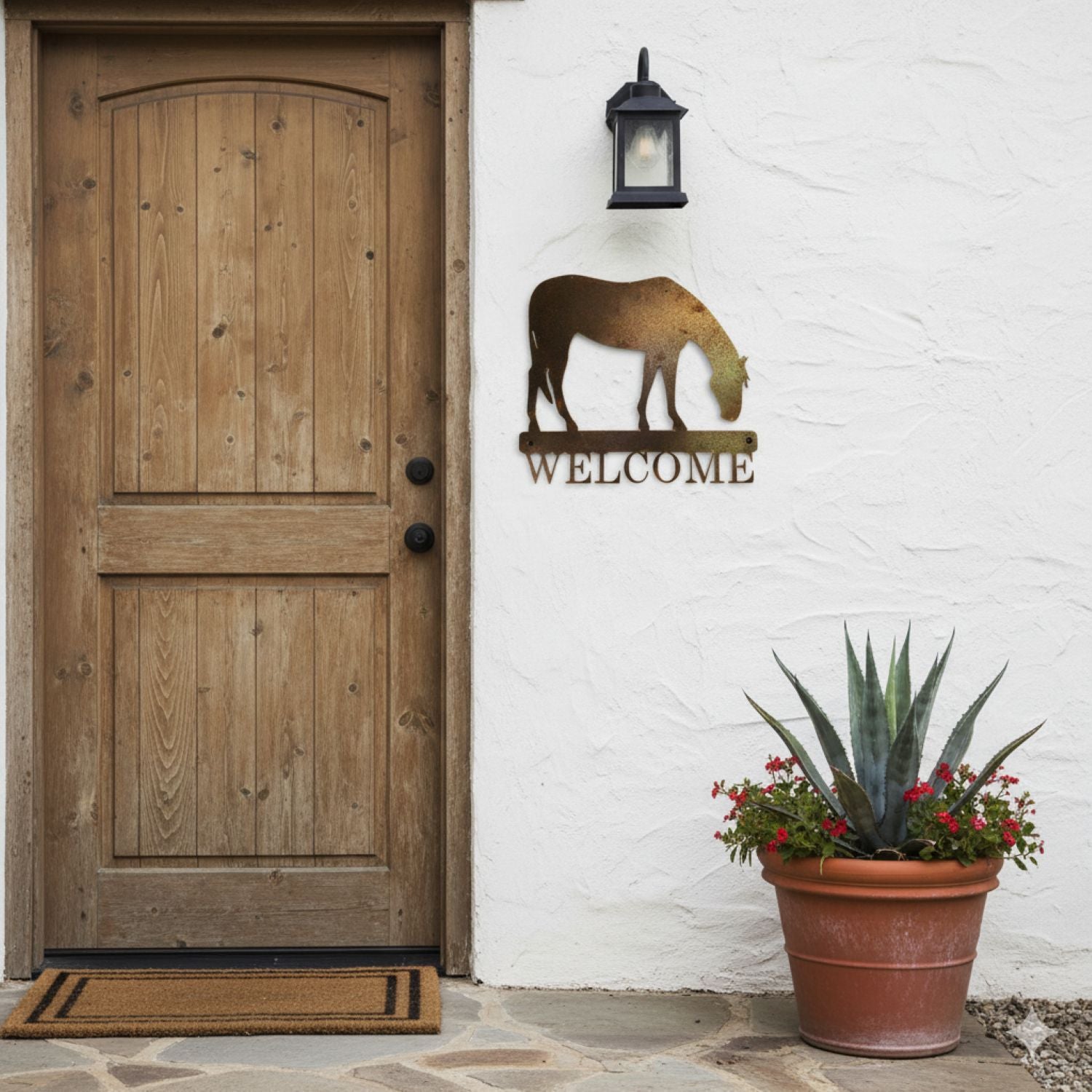 Welcome sign - horse