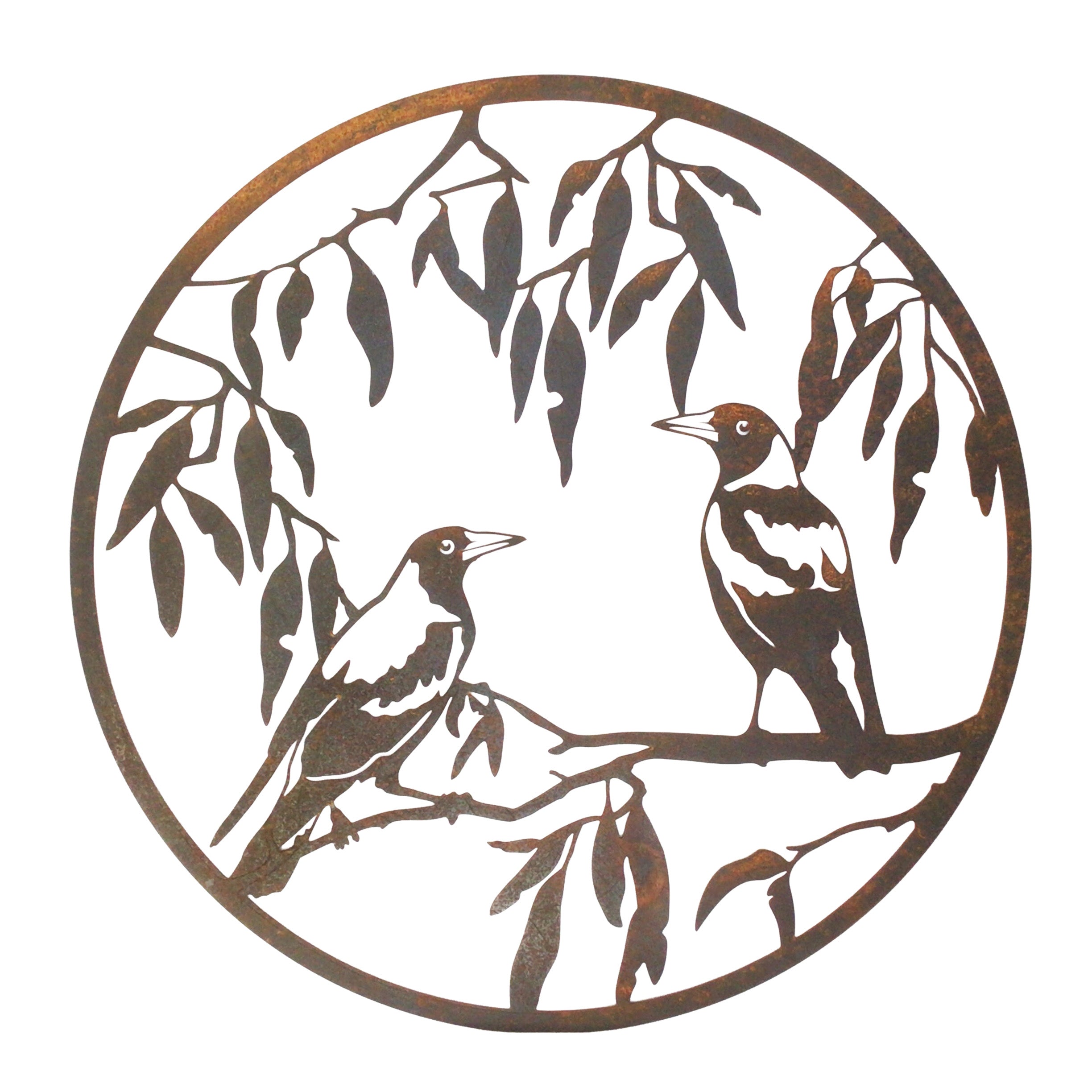 Magpie Duo - Large wall circle