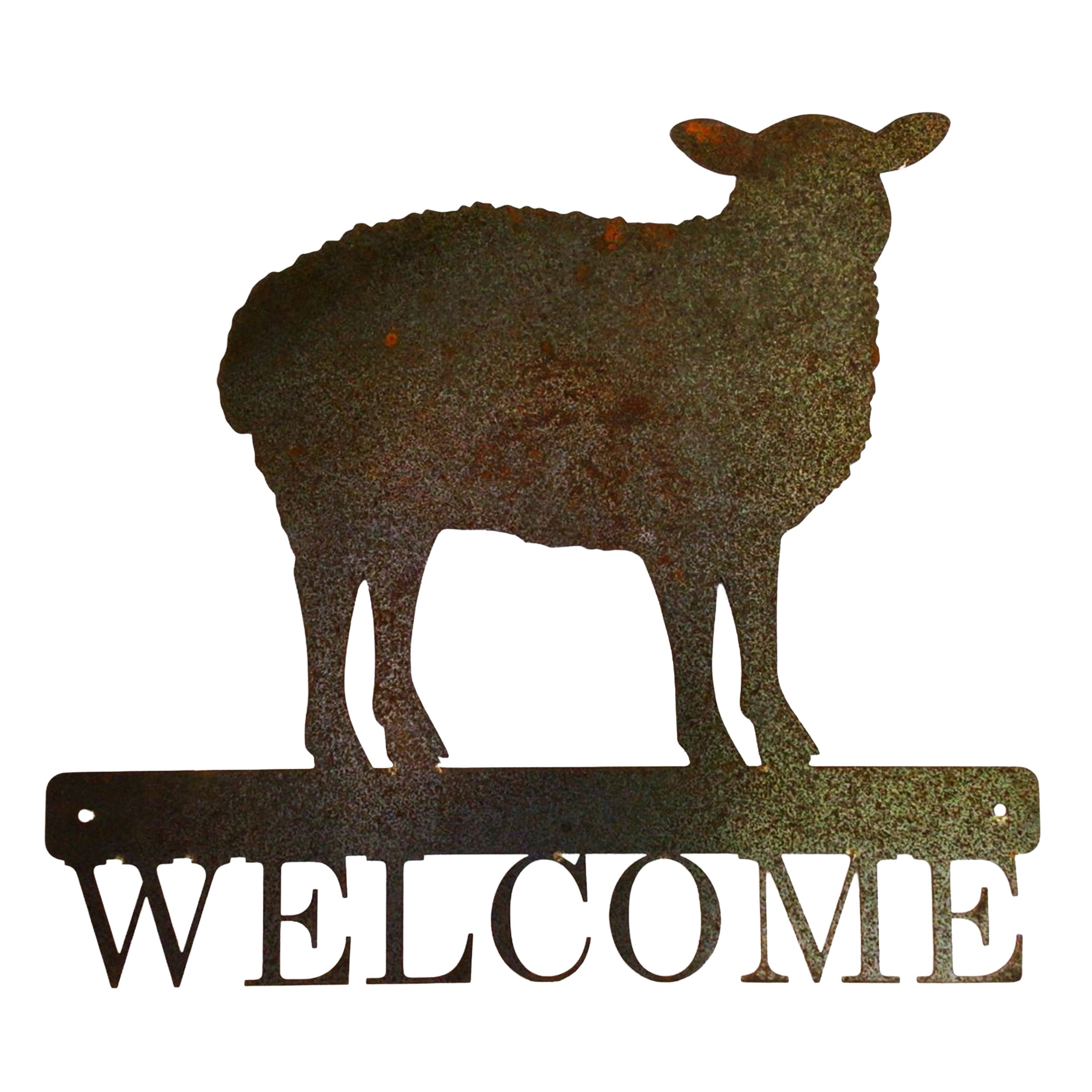 Welcome sign - sheep