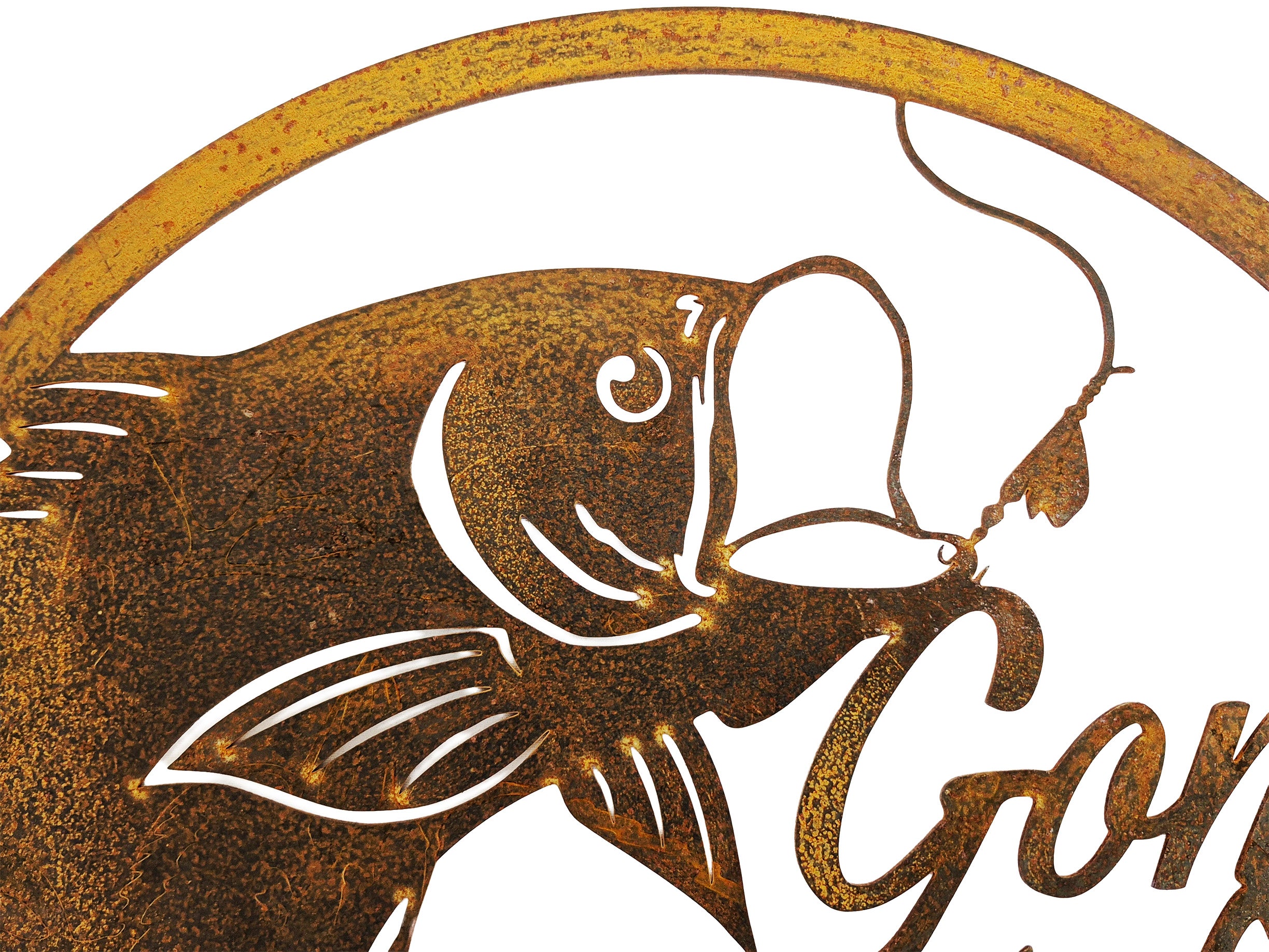 Gone Fishin - Medium wall circle sign