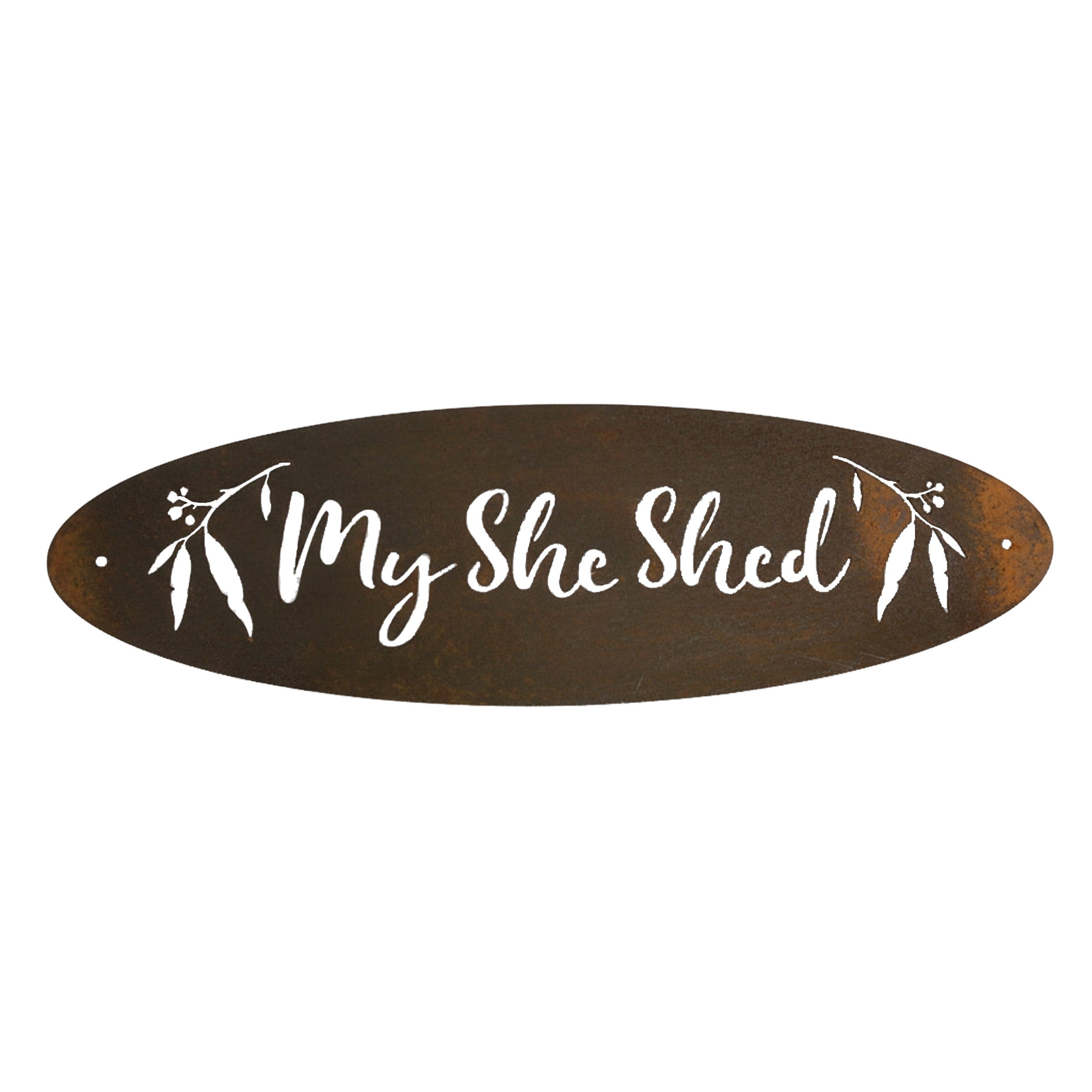 My She Shed - oval leaf accent