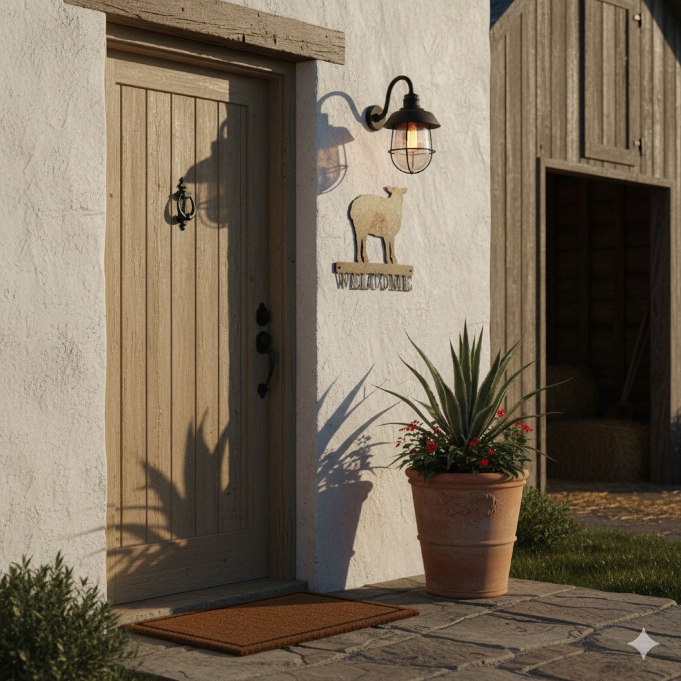 Welcome sign - sheep