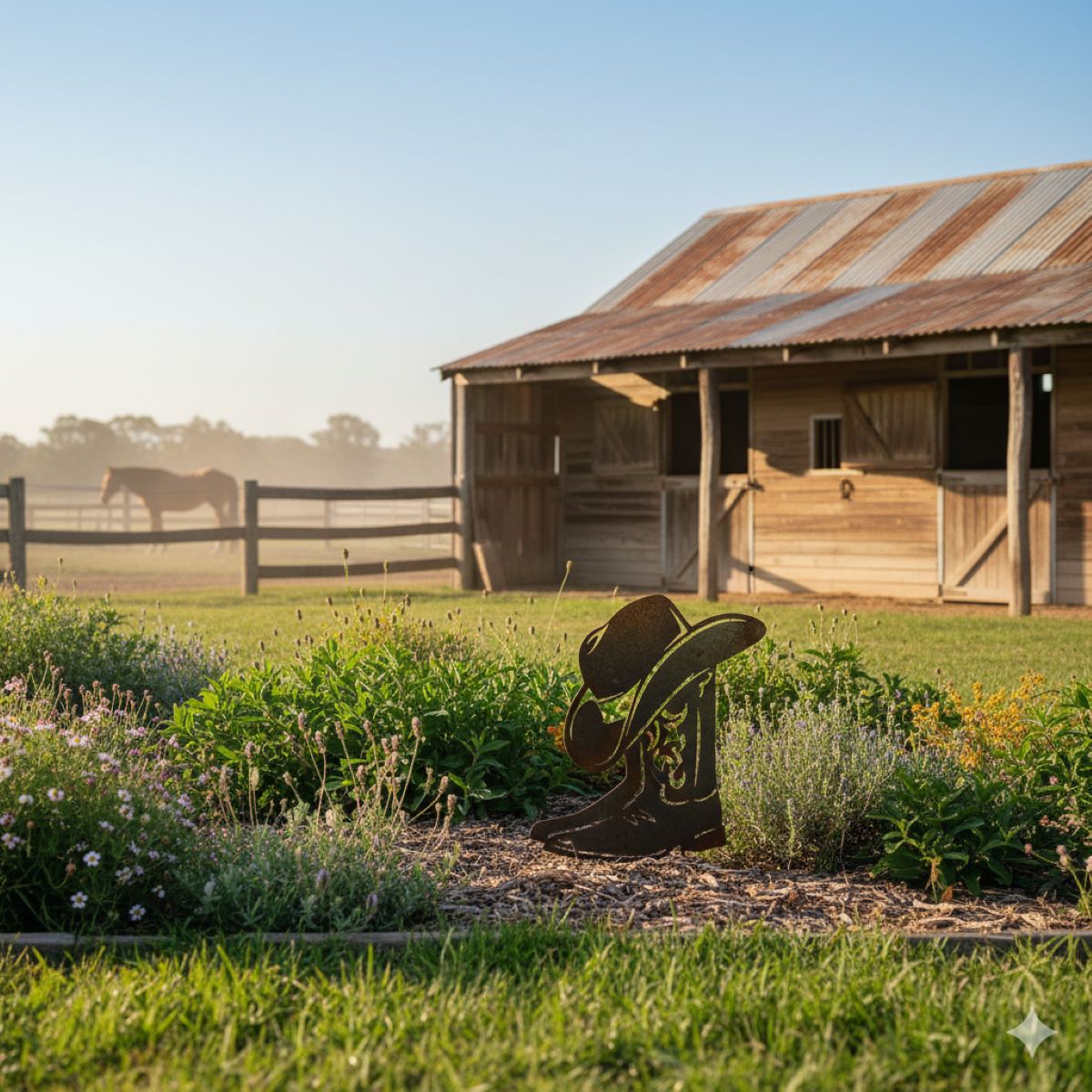 Western boots and hat