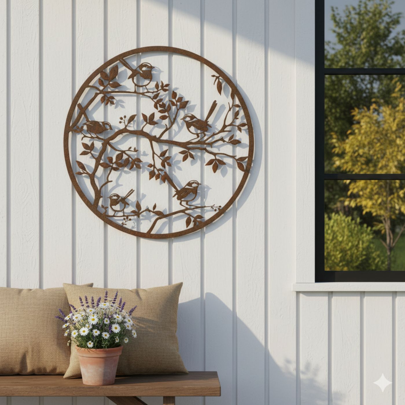 Wren Family - Large wall circle